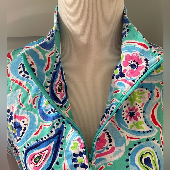 NWT IBKUL Blue & Multi-color Golf Dress - Picture 2 of 10